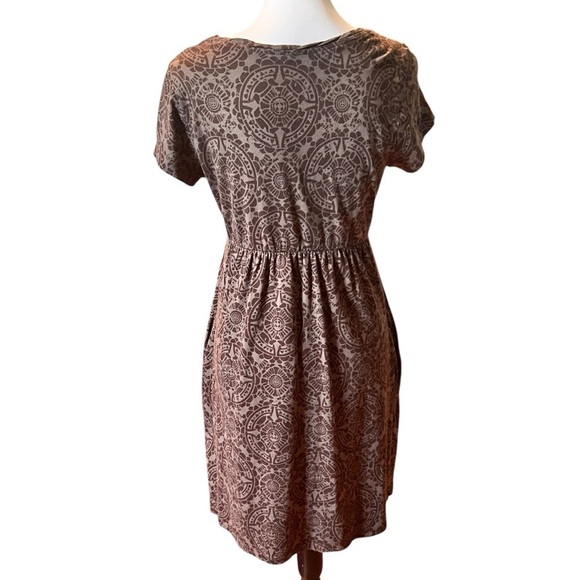 Sonoma Life Cotton Dress in Earth Tone Pattern women’s size M - Picture 3 of 5